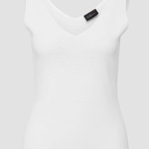 Ärmelloses Feinstrick-Top im Slim Fit
