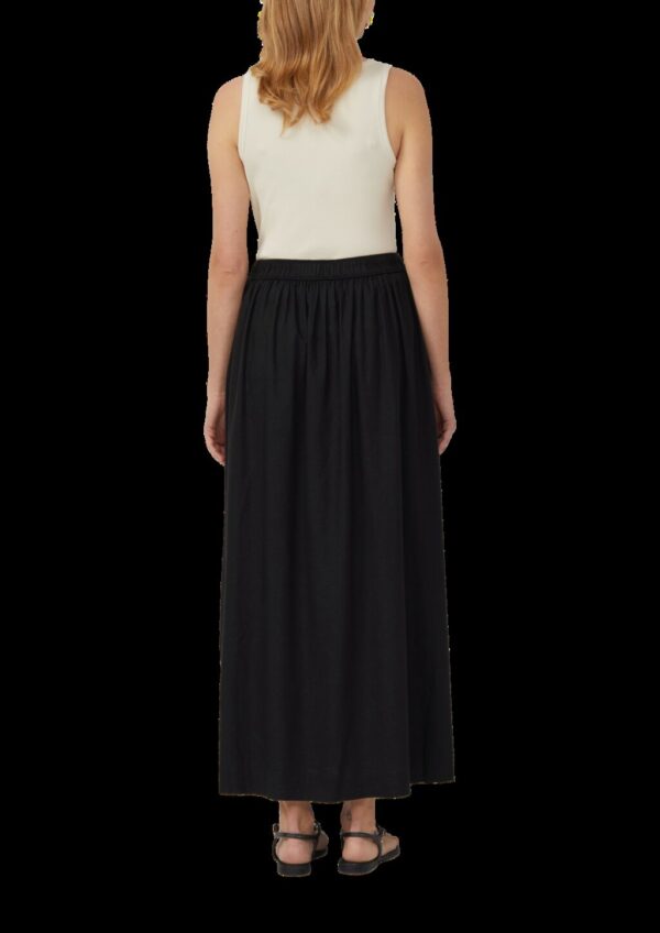 Langer Rock aus Leinenmix mit Eingrifftaschen