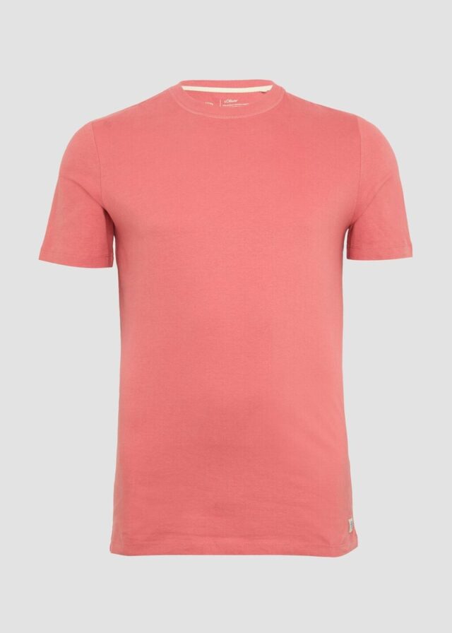 T-Shirt mit Crewneck und Flatlock-Details