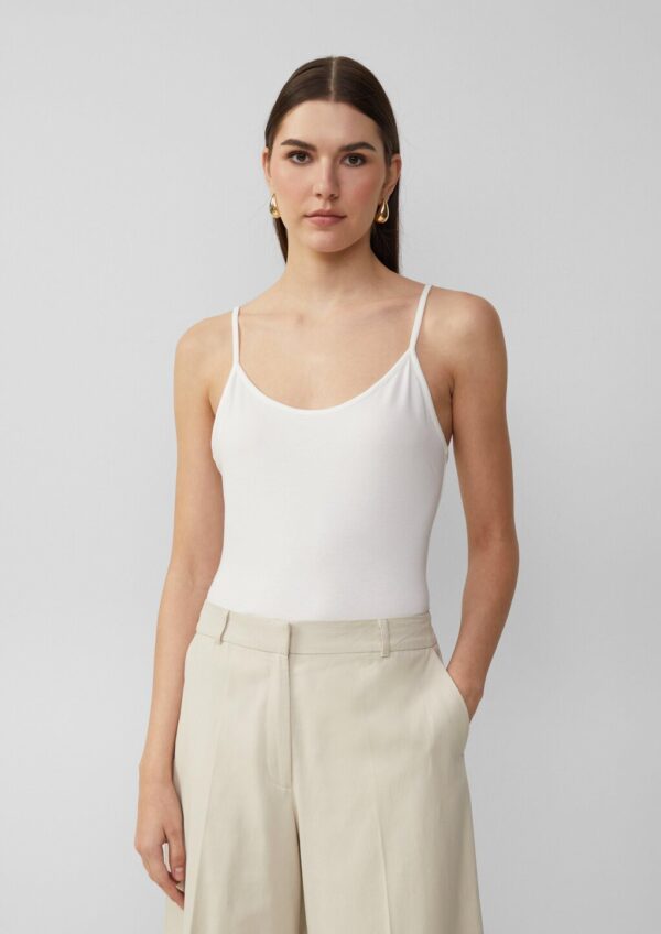 Spaghettiträger-Top im Slim Fit aus Viskosemix