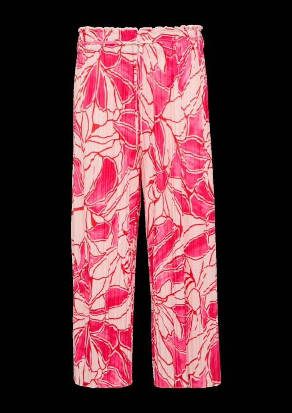 Plissierte Culotte mit All-over-Print und Elastikbund