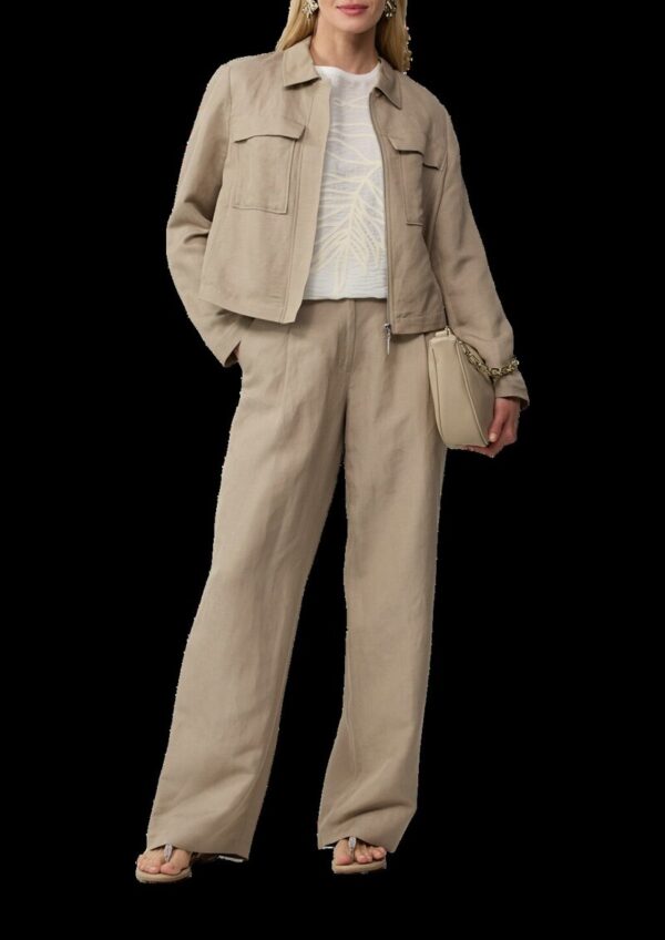 Blusenshirt aus Viskosemix mit Stickerei