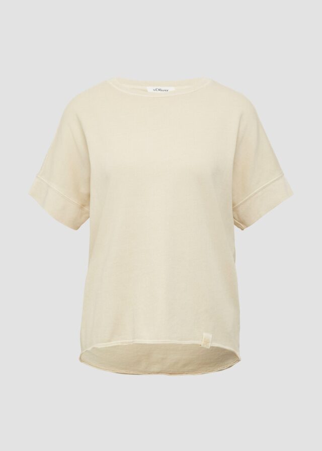 Gewaschenes T-Shirt mit Ziernähten im Relaxed Fit