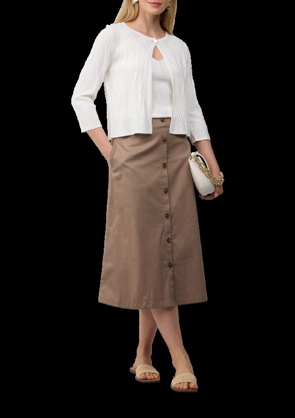 Kurzer Cardigan mit Strukturmuster und 3/4-Ärmeln