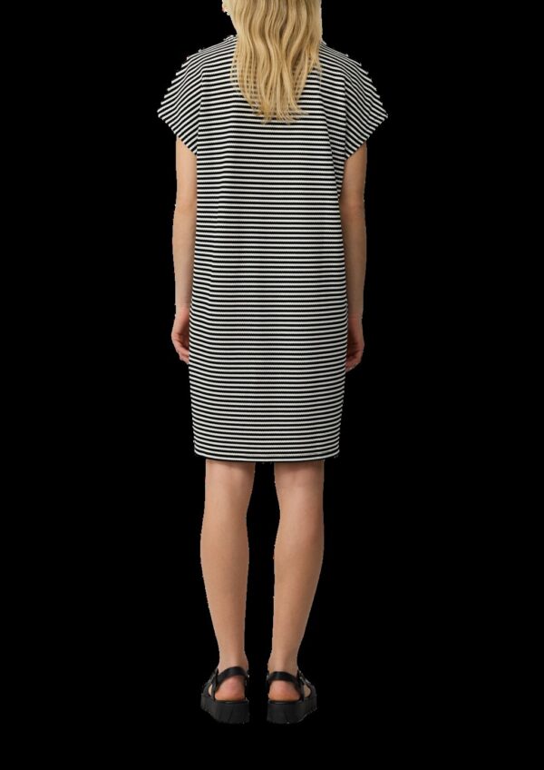 Gestreiftes Kurzkleid aus Jacquard im Relaxed Fit