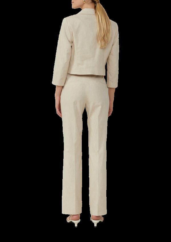 Cropped Blazer aus Leinenmix