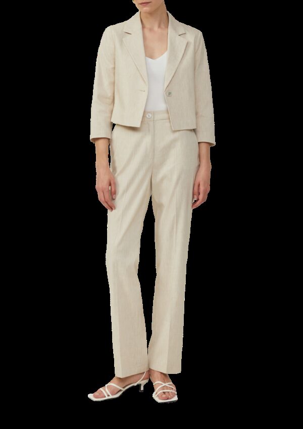 Cropped Blazer aus Leinenmix