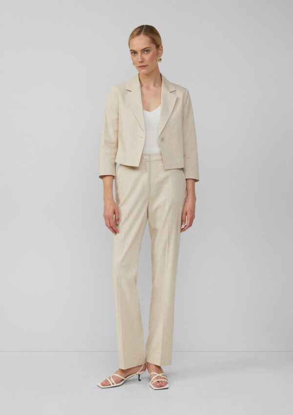 Cropped Blazer aus Leinenmix