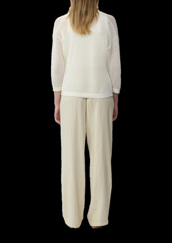 Ajour-Strickjacke mit 3/4-Arm