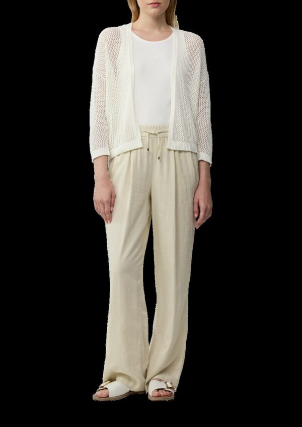 Ajour-Strickjacke mit 3/4-Arm