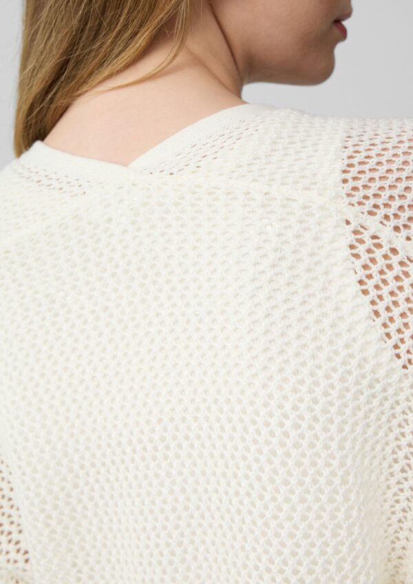 Ajour-Strickjacke mit 3/4-Arm