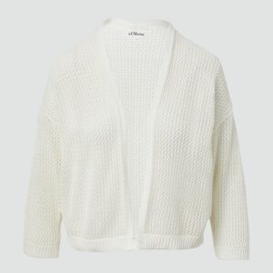 Ajour-Strickjacke mit 3/4-Arm