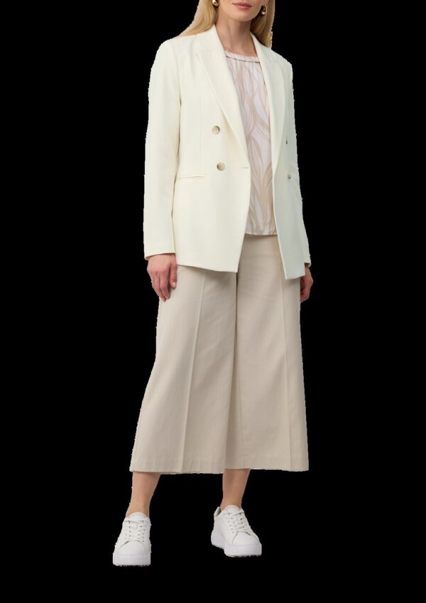 Viskosebluse mit weiten 3/4-Ärmeln und Kragen-Detail