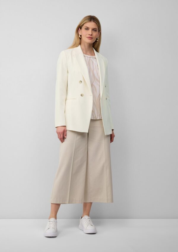 Viskosebluse mit weiten 3/4-Ärmeln und Kragen-Detail