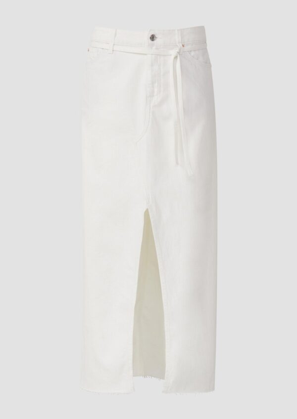 Jeansrock in A-Shape mit offenem Saum