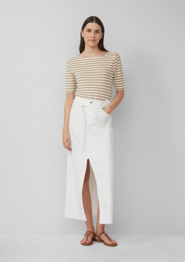 Jeansrock in A-Shape mit offenem Saum