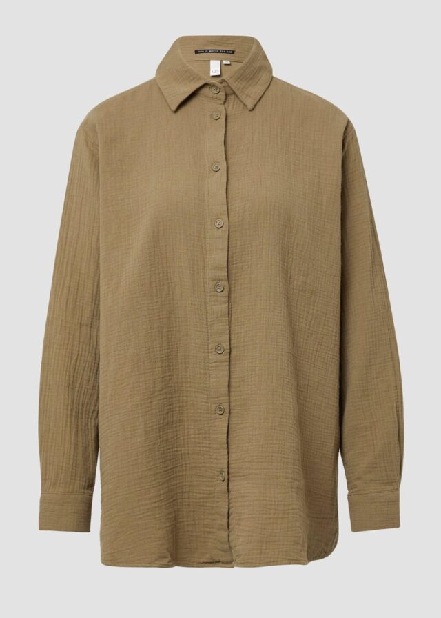 Hemdbluse aus Musselin im Oversize-Schnitt