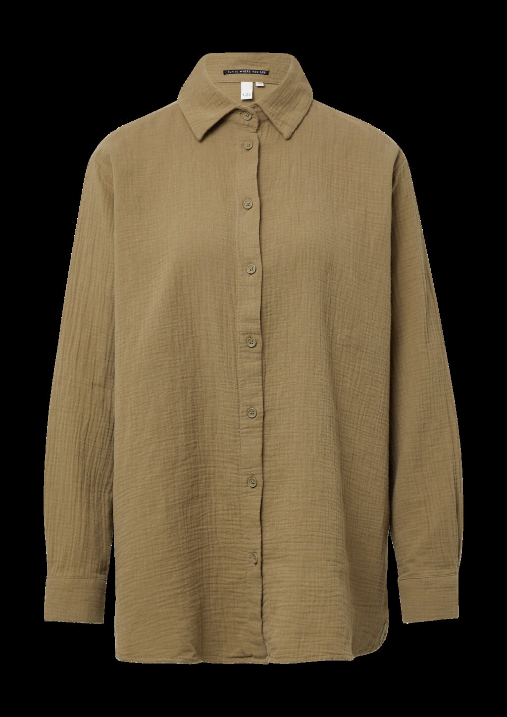 Hemdbluse aus Musselin im Oversize-Schnitt