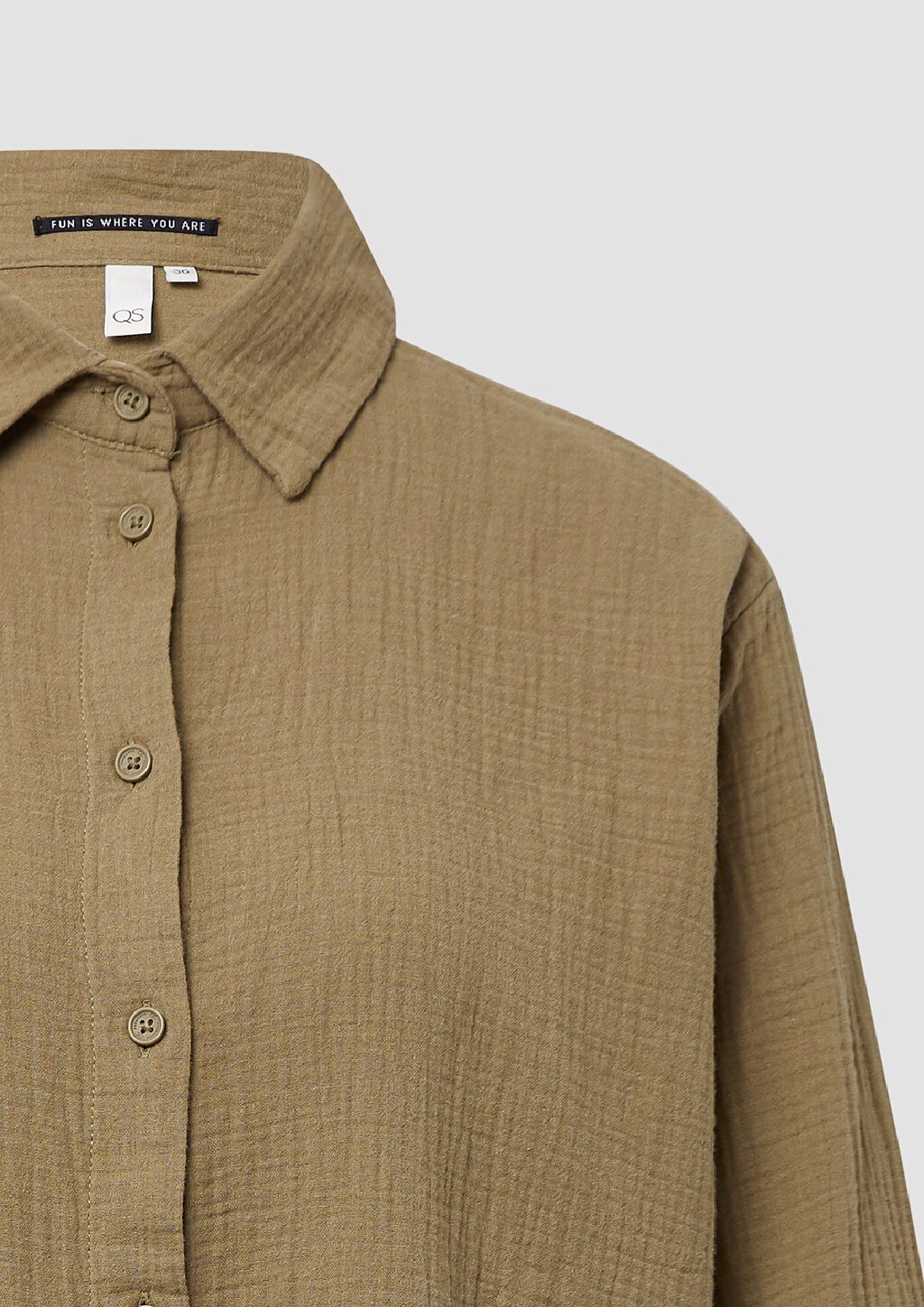 Hemdbluse aus Musselin im Oversize-Schnitt