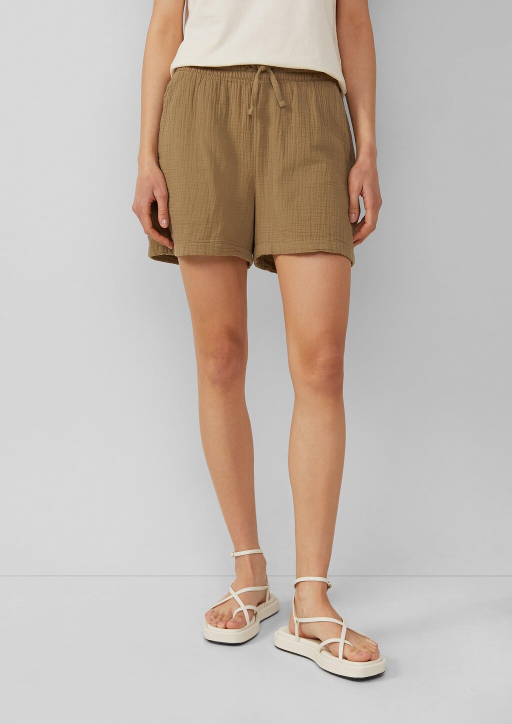 Shorts aus Musselin