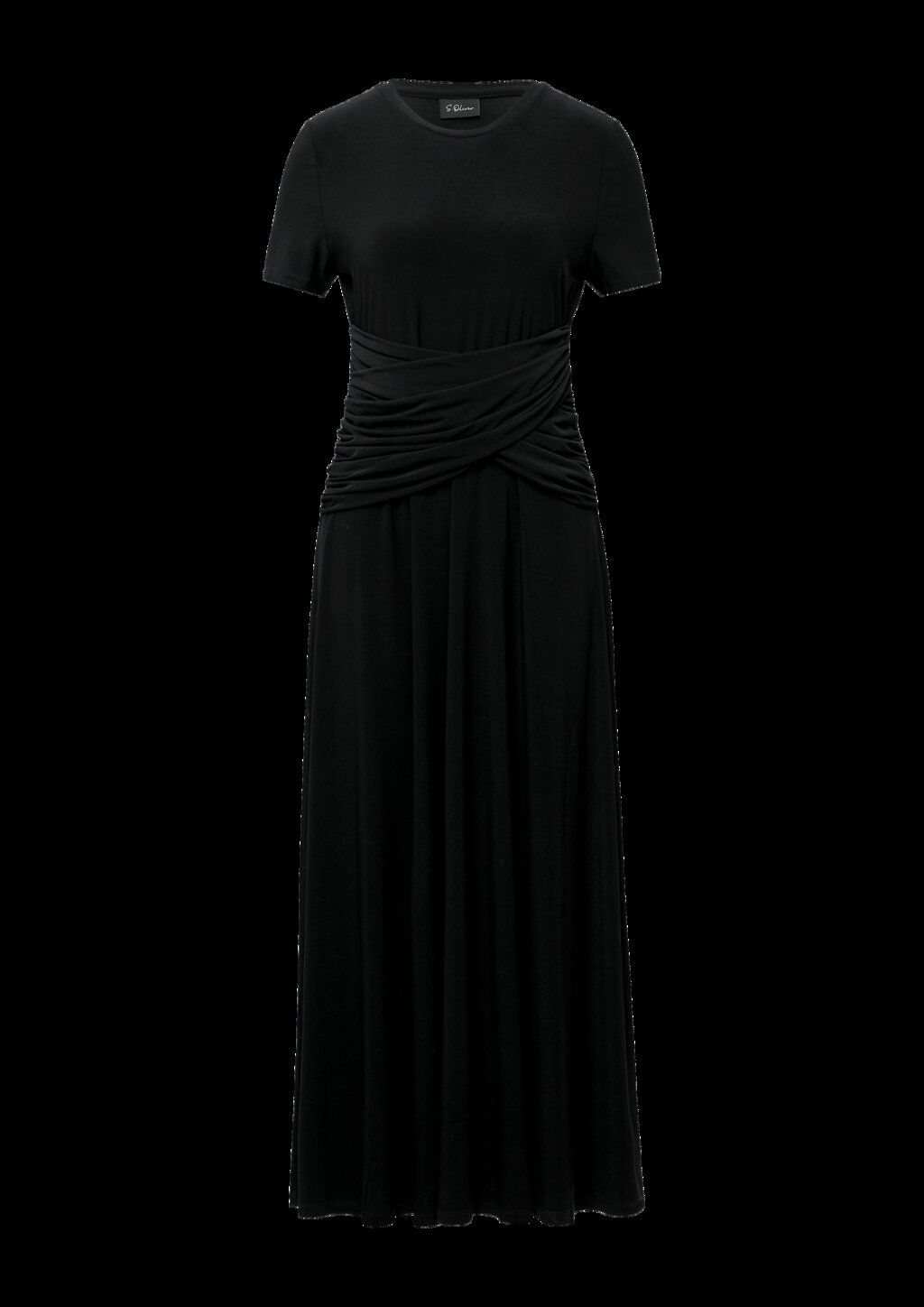 Tailliertes Maxikleid mit Raffung