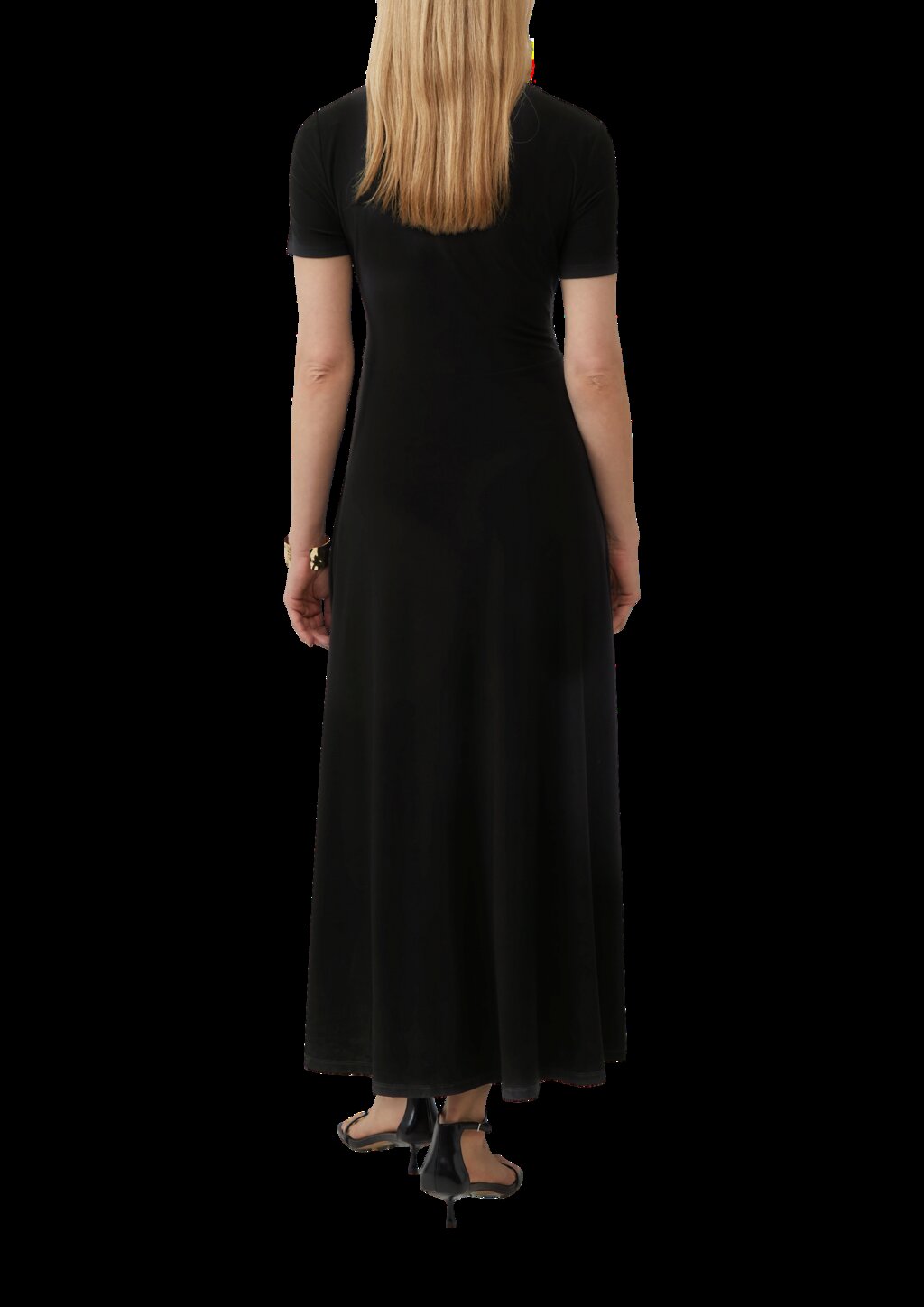 Tailliertes Maxikleid mit Raffung