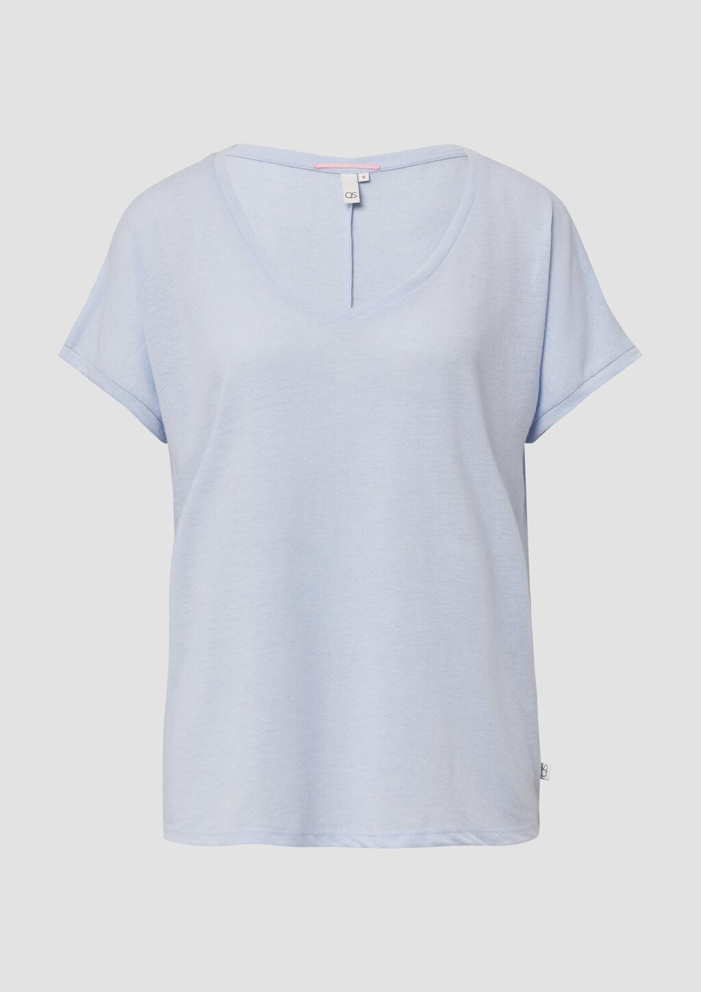 Locker geschnittenes T-Shirt aus Leinenmix