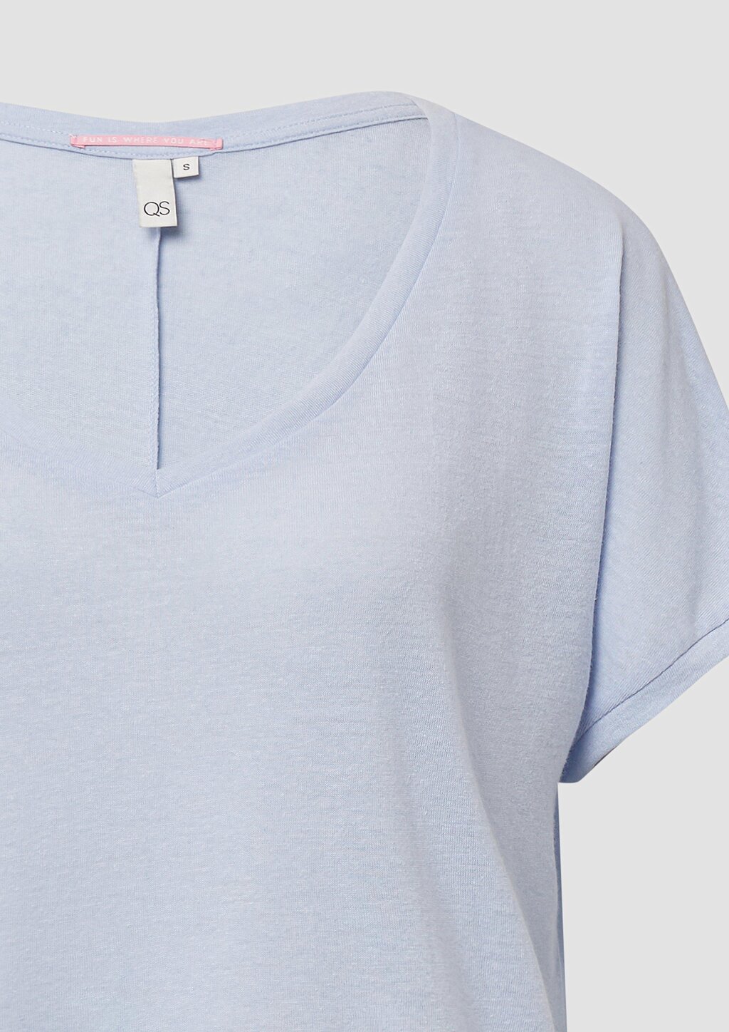 Locker geschnittenes T-Shirt aus Leinenmix