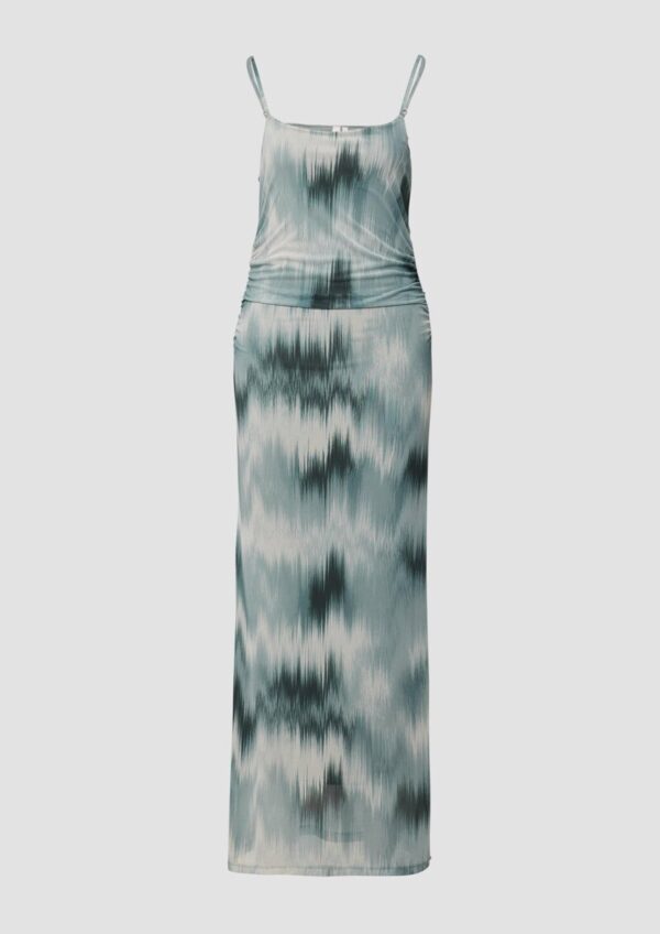 Schmal geschnittenes Meshkleid mit All-over-Print