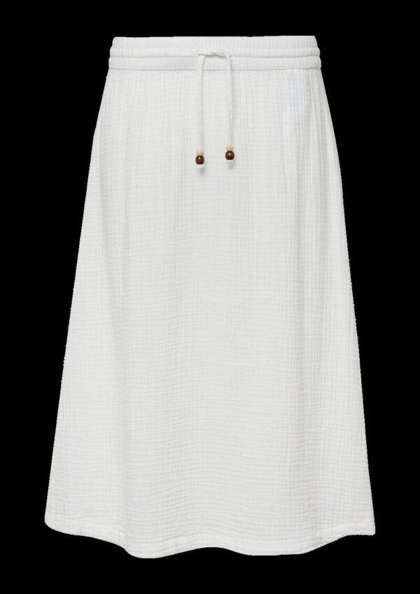 Strukturierter Musselinrock mit seitlichem Schlitz