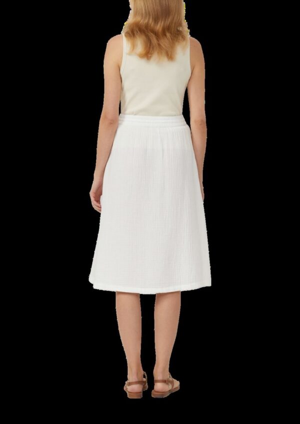 Strukturierter Musselinrock mit seitlichem Schlitz