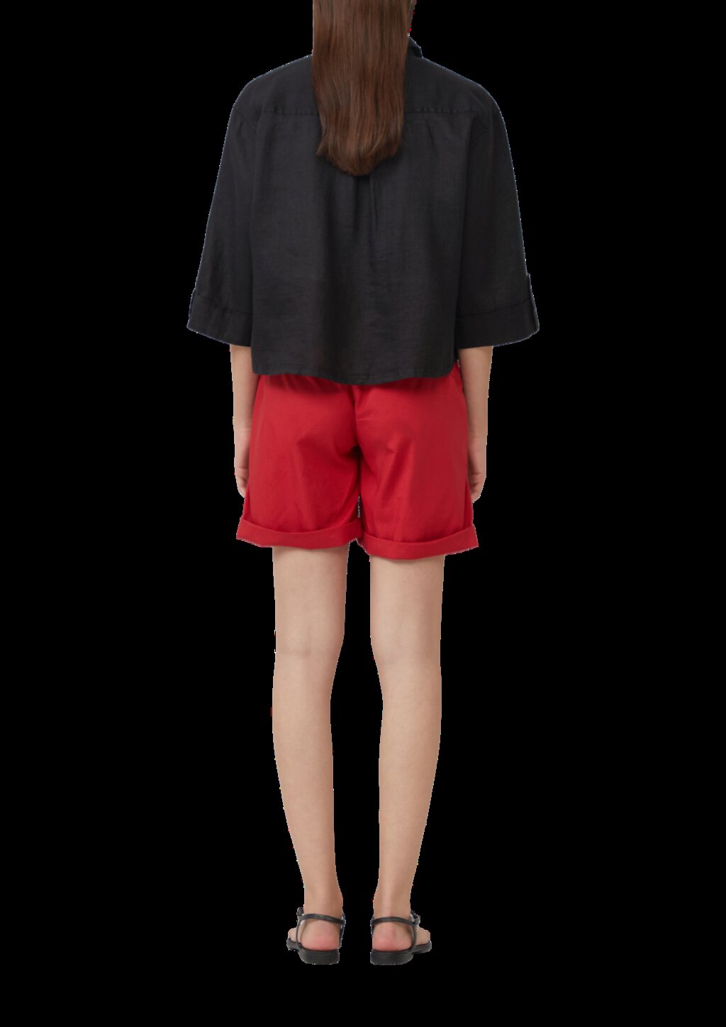 Leinen-Overshirt im Relaxed Fit mit weiten 3/4-Ärmeln