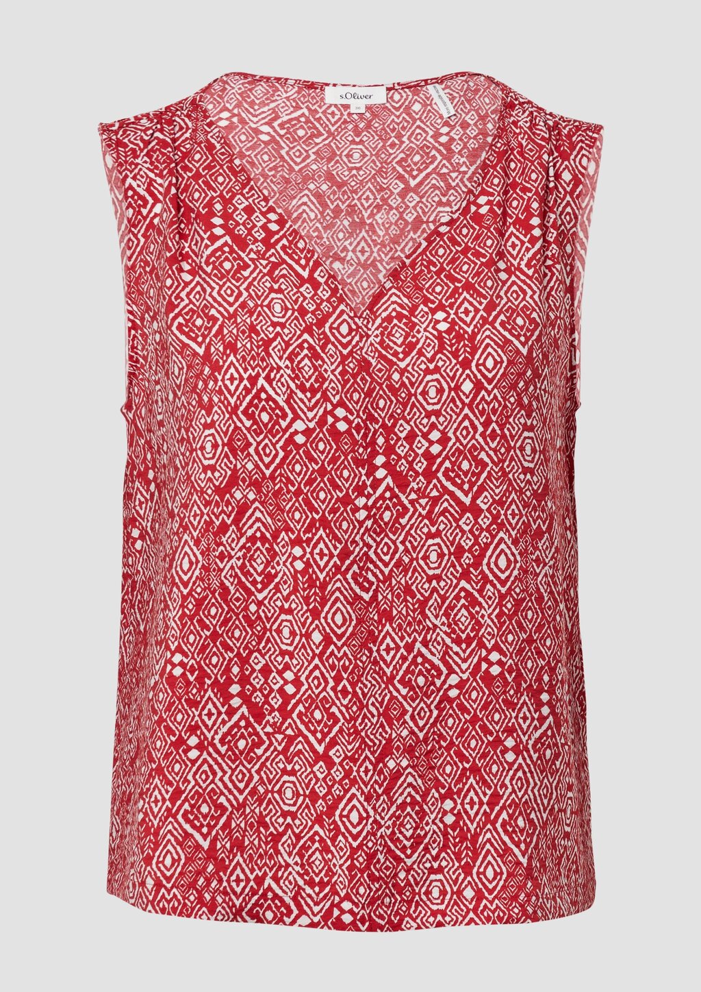 Blusentop aus Viskosemix mit Raffung