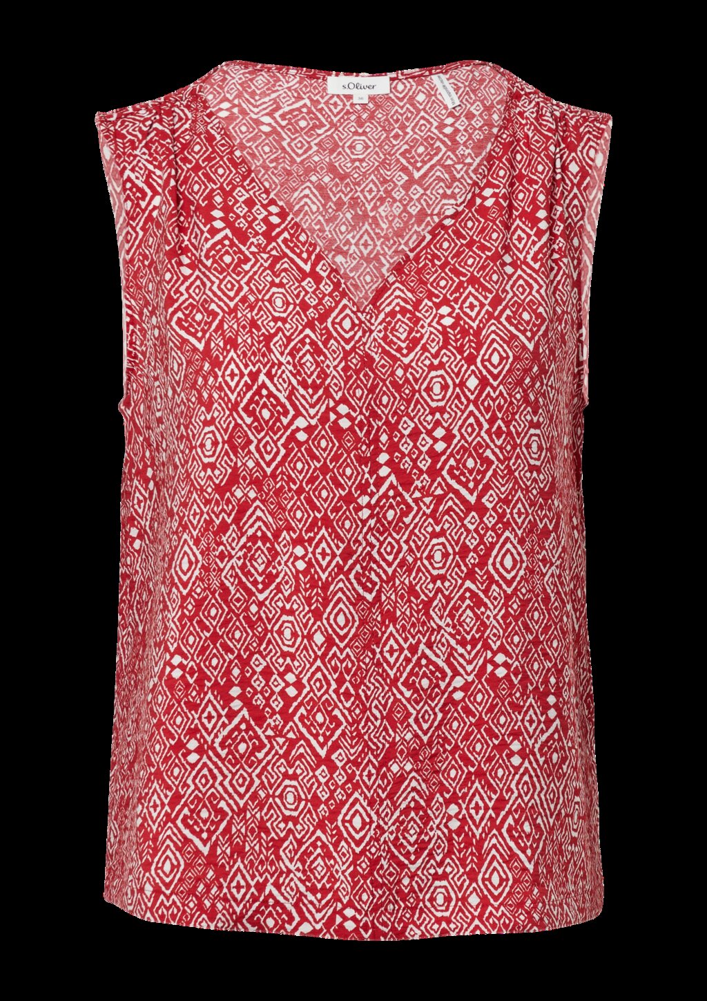 Blusentop aus Viskosemix mit Raffung