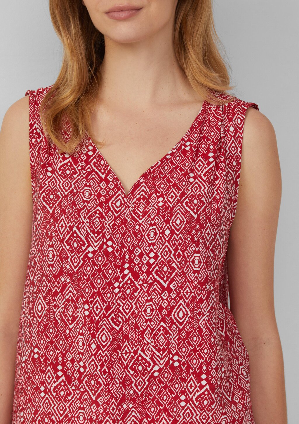 Blusentop aus Viskosemix mit Raffung