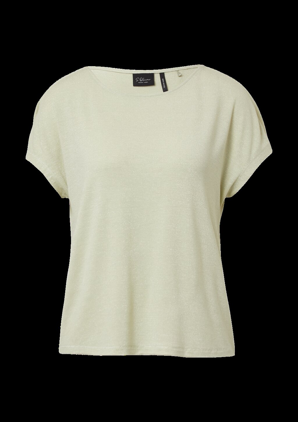 T-Shirt im Relaxed Fit mit Glitzergarn und U-Boot-Ausschnitt