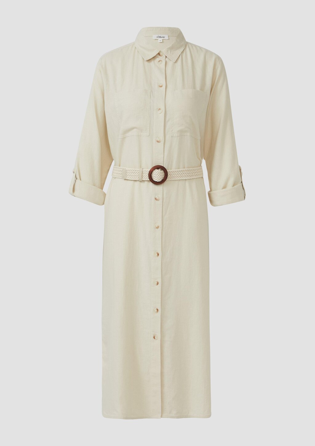 Hemdblusenkleid im Relaxed Fit mit geflochtenem Gürtel