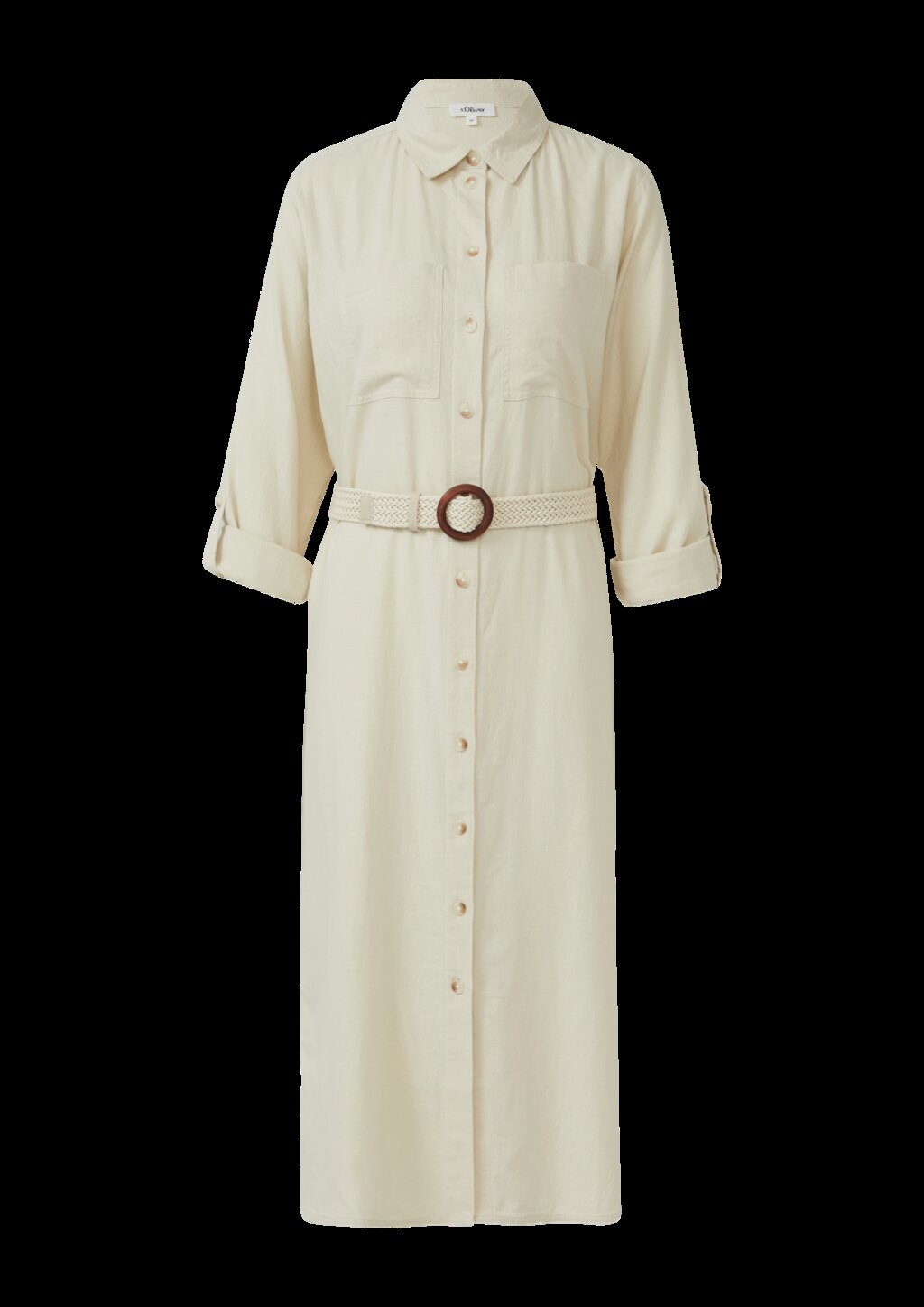 Hemdblusenkleid im Relaxed Fit mit geflochtenem Gürtel