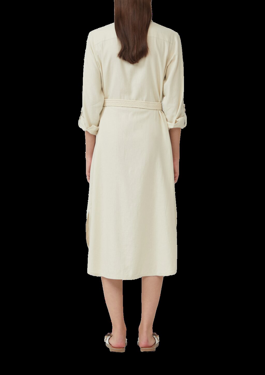 Hemdblusenkleid im Relaxed Fit mit geflochtenem Gürtel