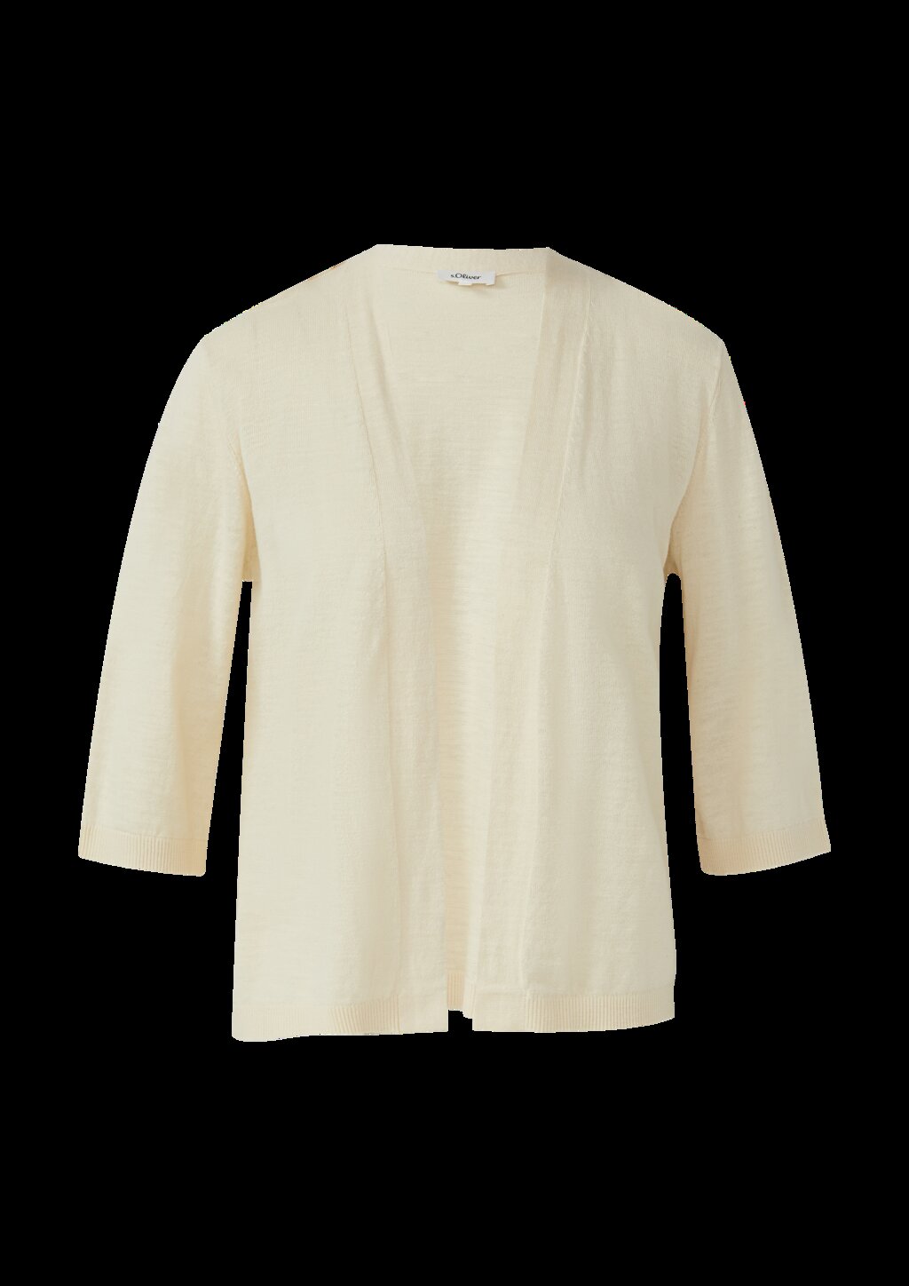 Feinstrickcardigan aus Baumwolle mit 3/4-Ärmeln