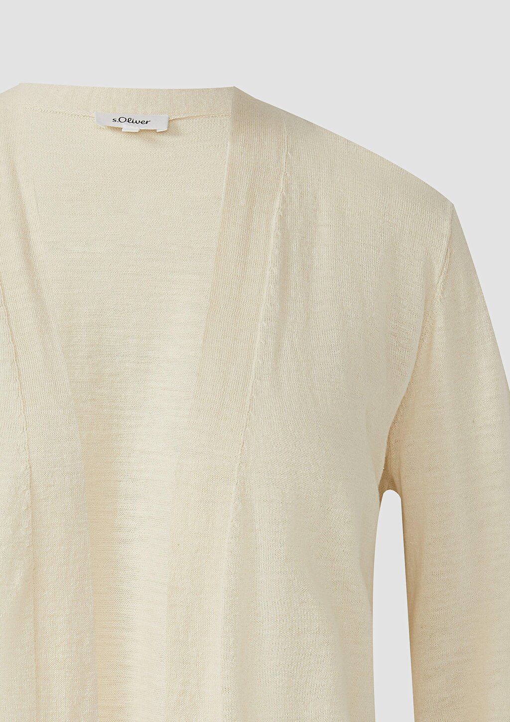 Feinstrickcardigan aus Baumwolle mit 3/4-Ärmeln