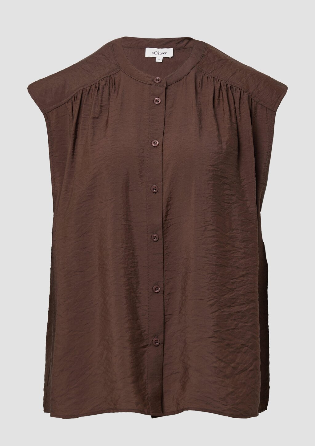 Weites Blusentop mit Raffung und Spitzen-Detail