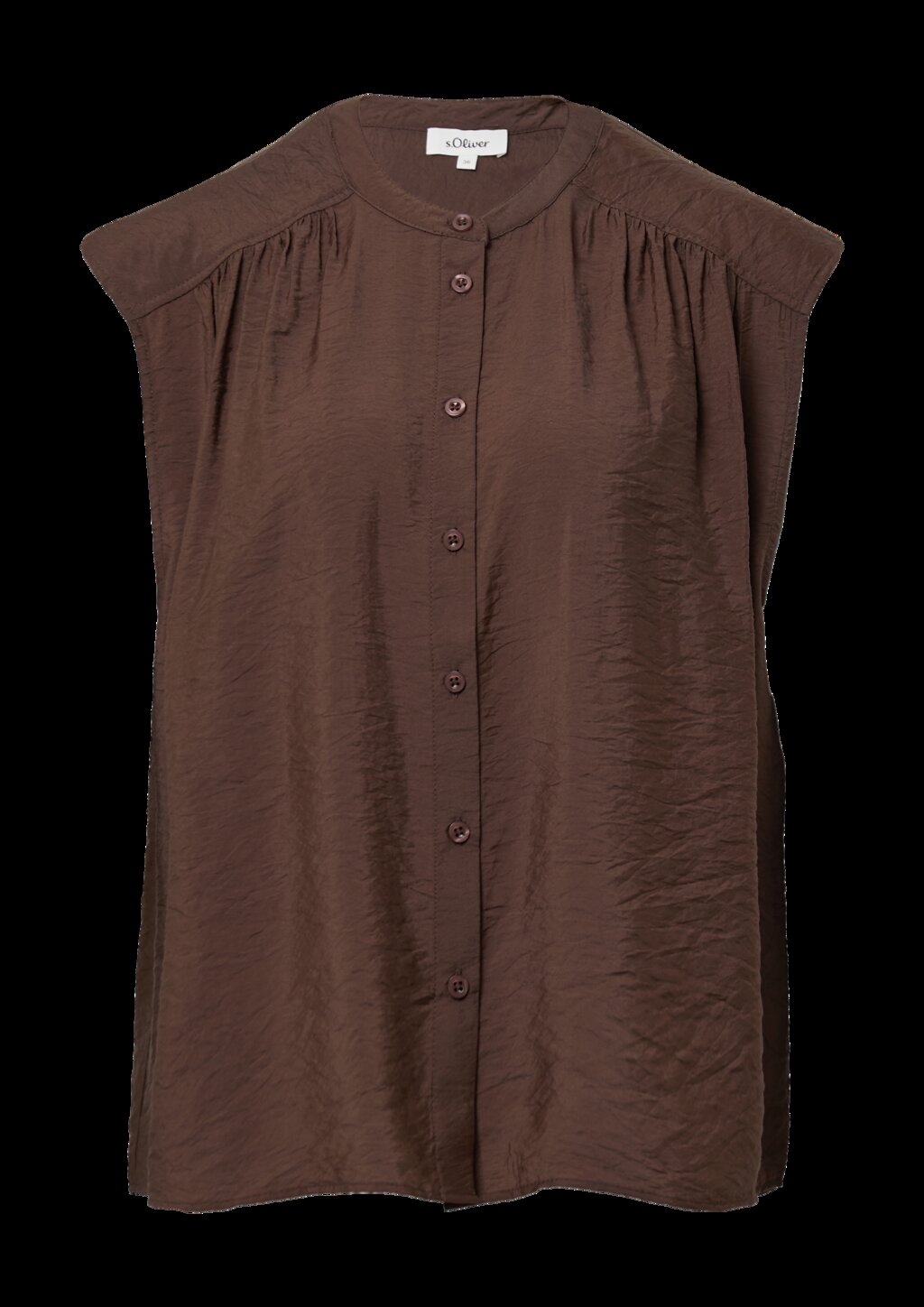 Weites Blusentop mit Raffung und Spitzen-Detail