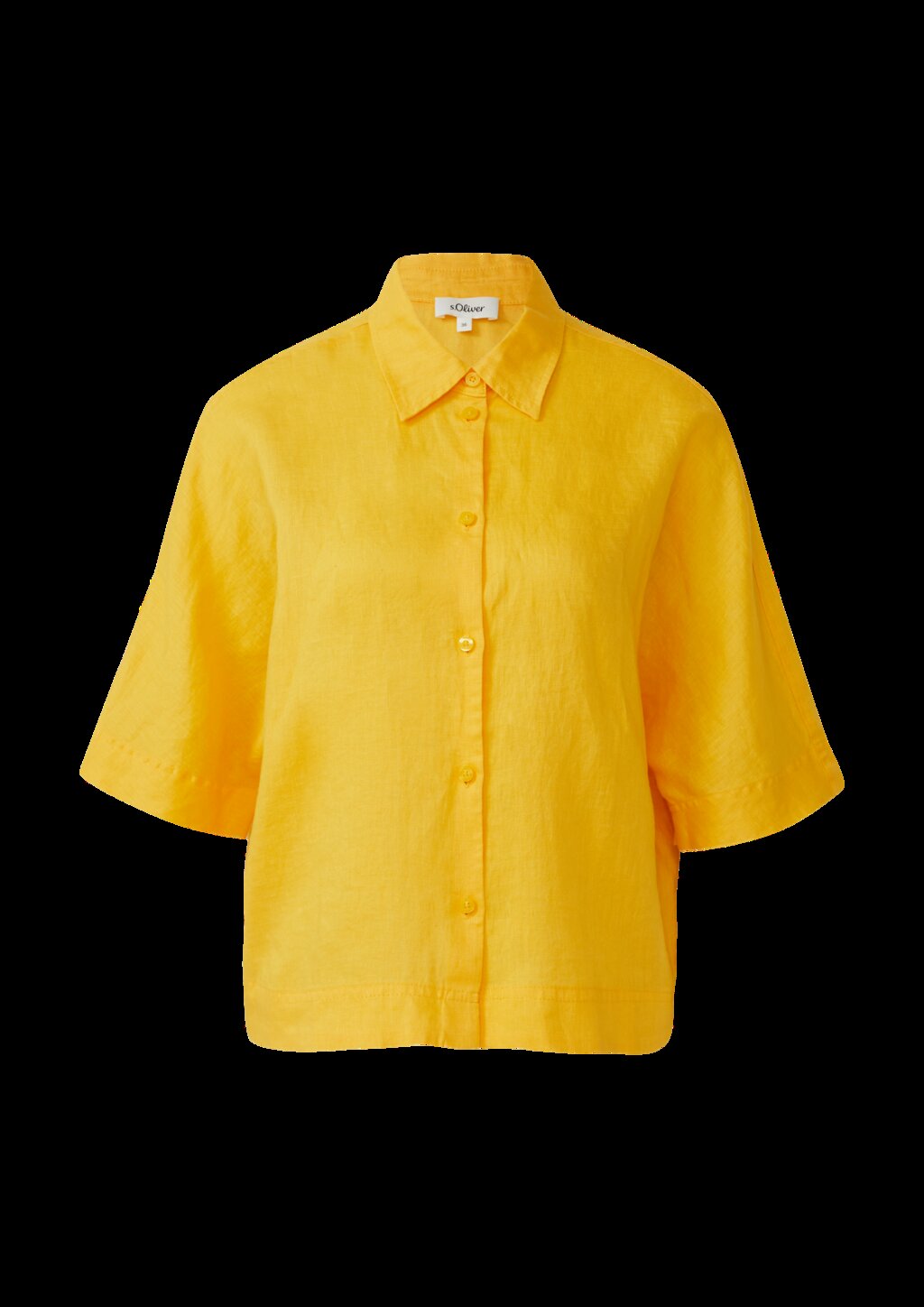 Kurzarmbluse aus Leinen im Relaxed Fit