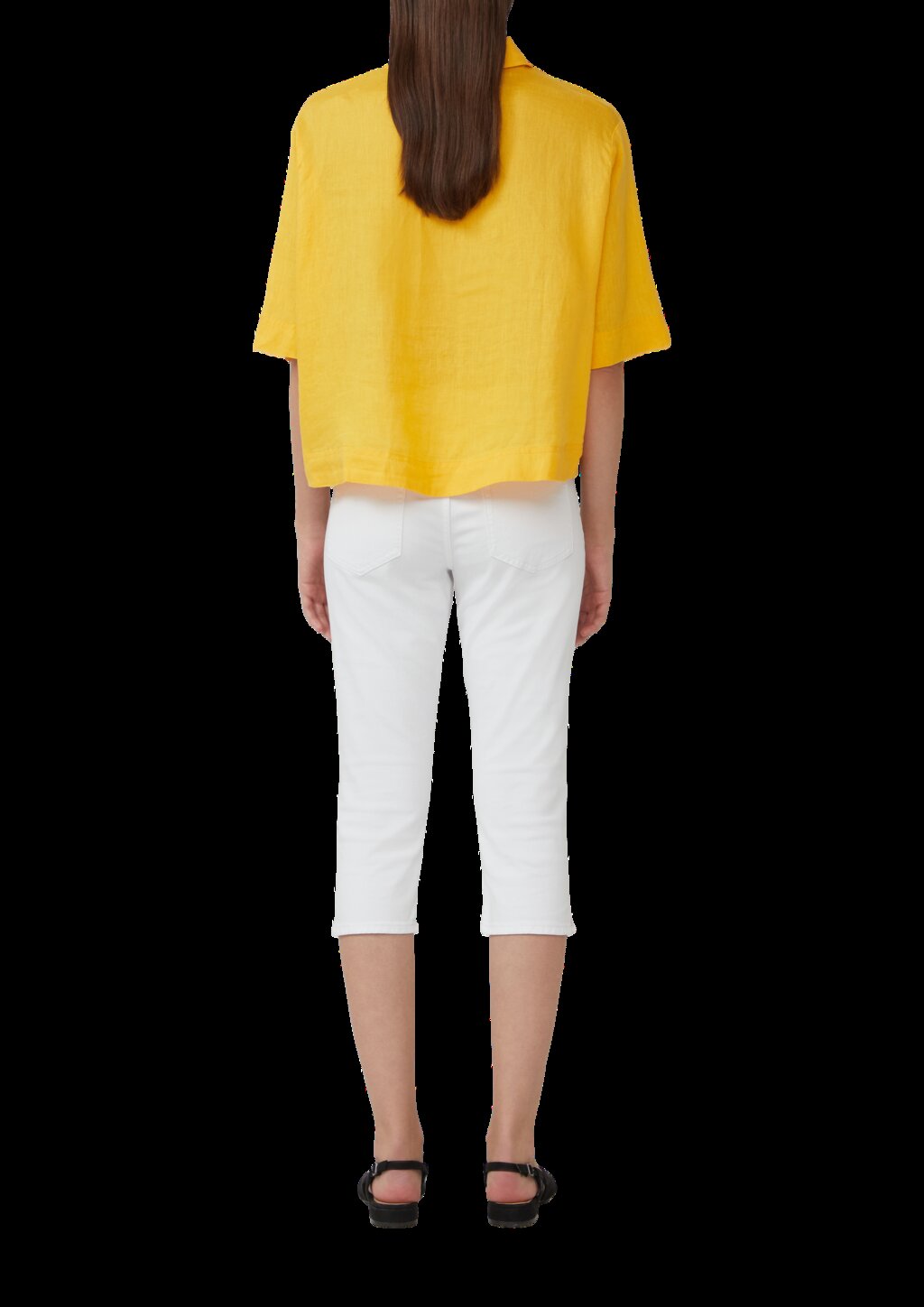 Kurzarmbluse aus Leinen im Relaxed Fit