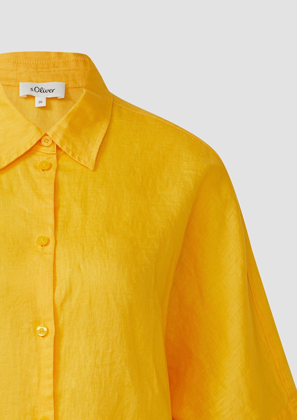 Kurzarmbluse aus Leinen im Relaxed Fit