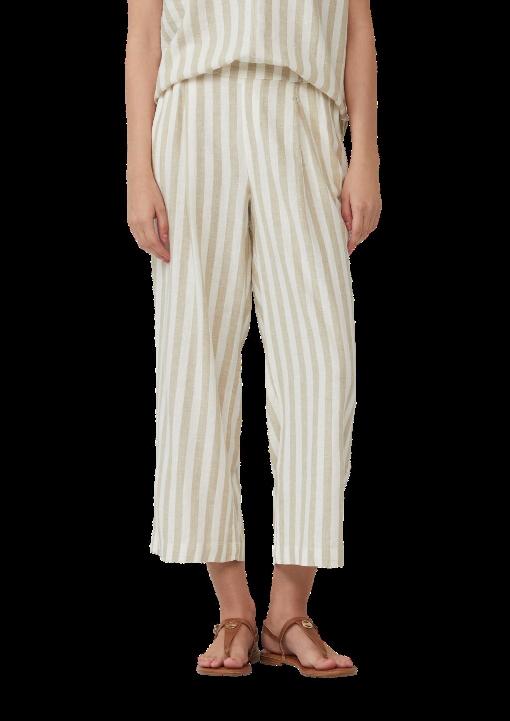 Culotte aus Leinenmix im Relaxed Fit