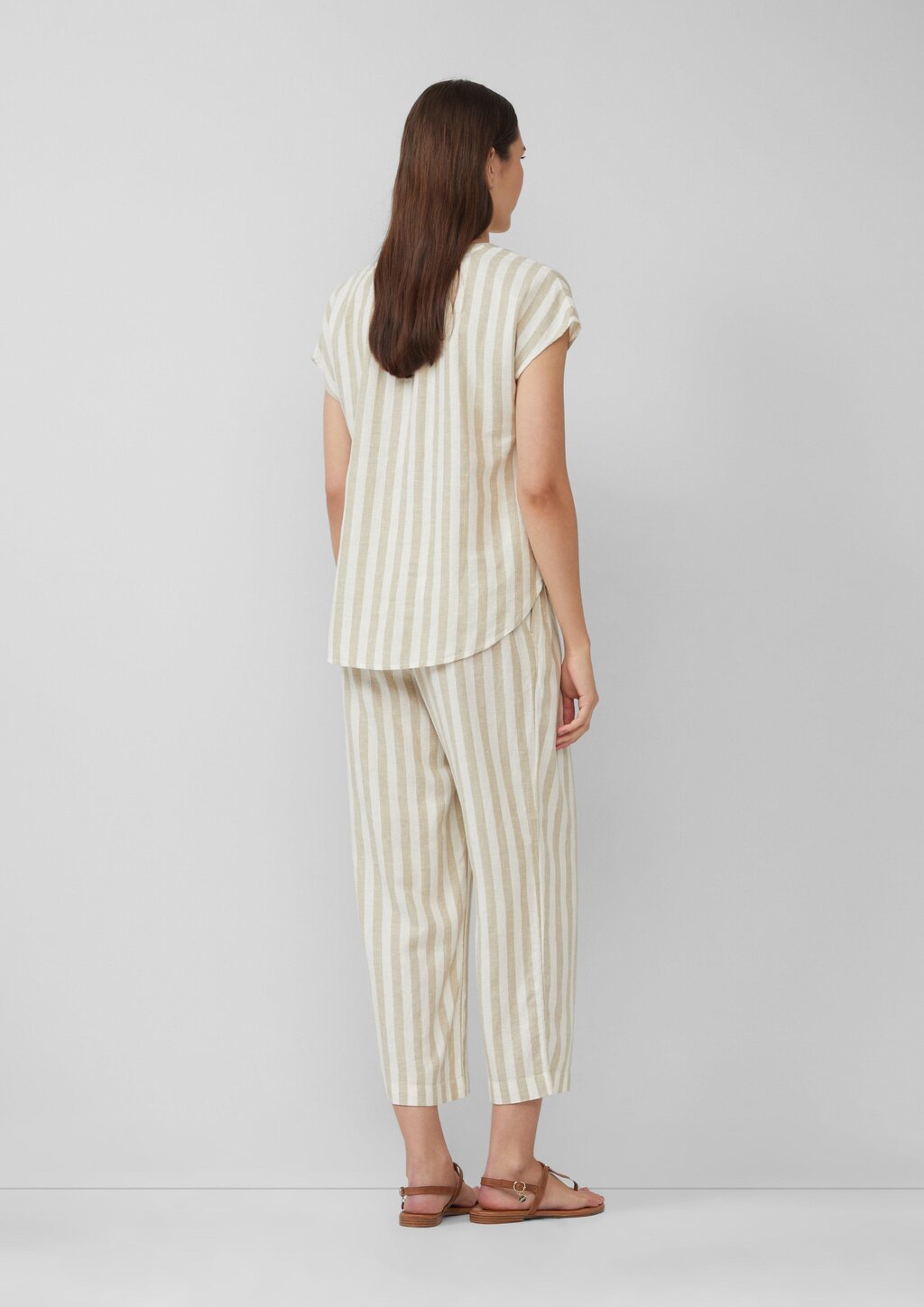 Culotte aus Leinenmix im Relaxed Fit