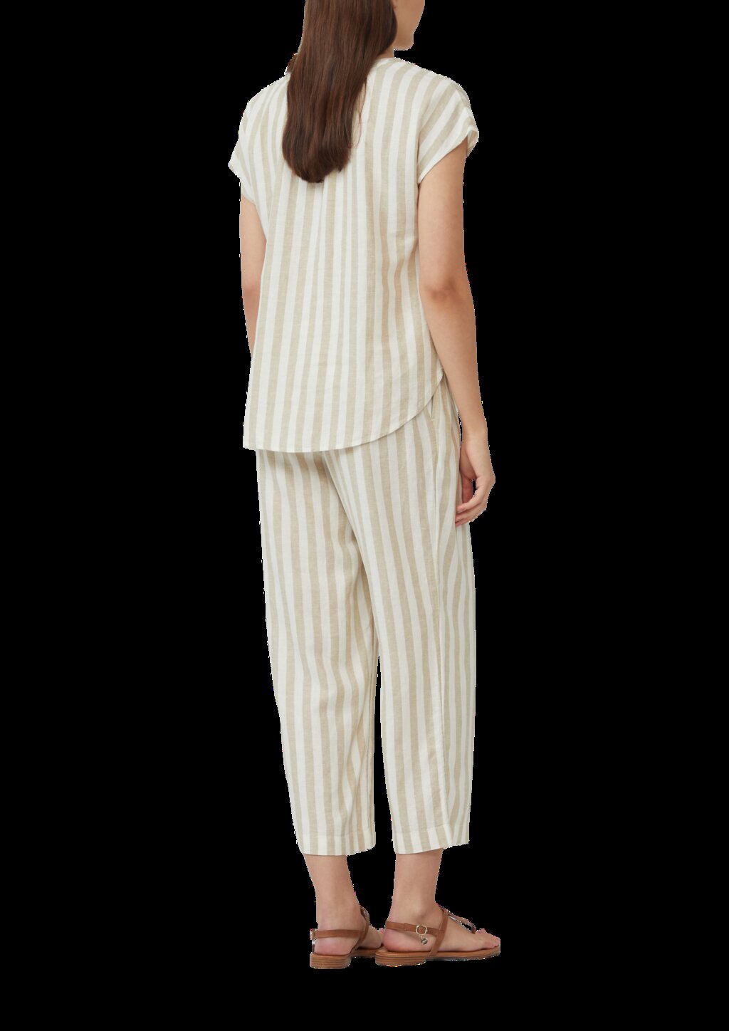 Culotte aus Leinenmix im Relaxed Fit