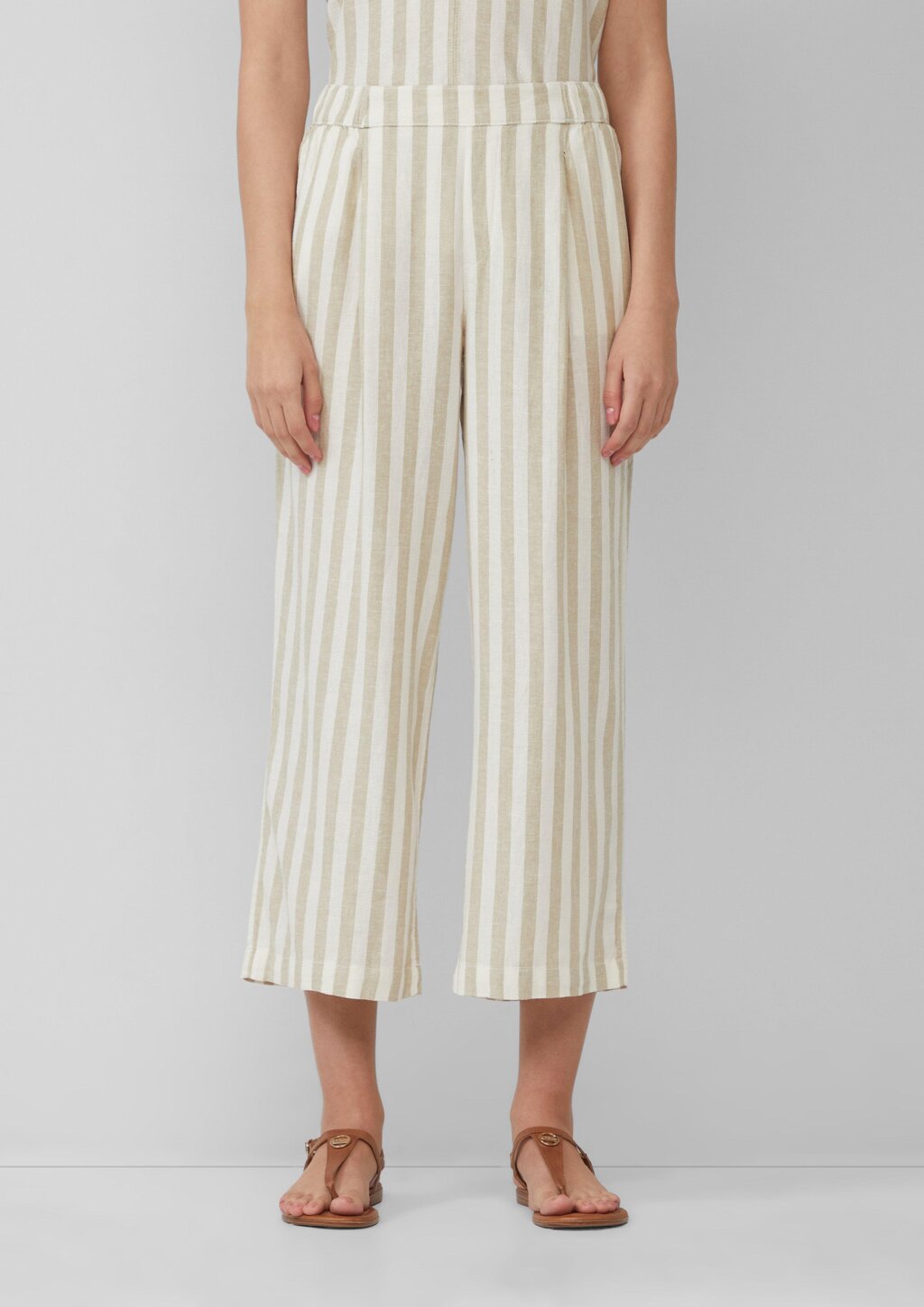 Culotte aus Leinenmix im Relaxed Fit